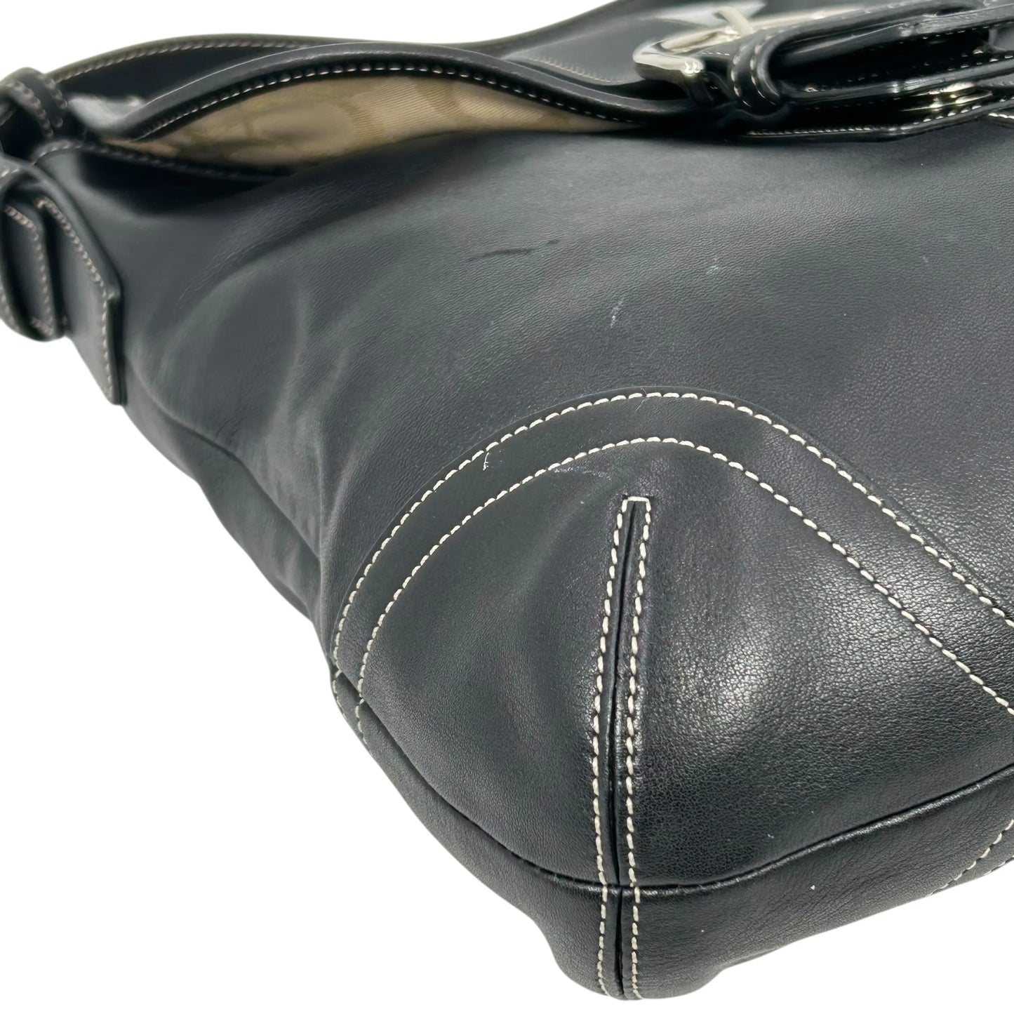 Coach ソーホー クロスボディ メッセンジャー レザー ショルダーバッグ - ブラック