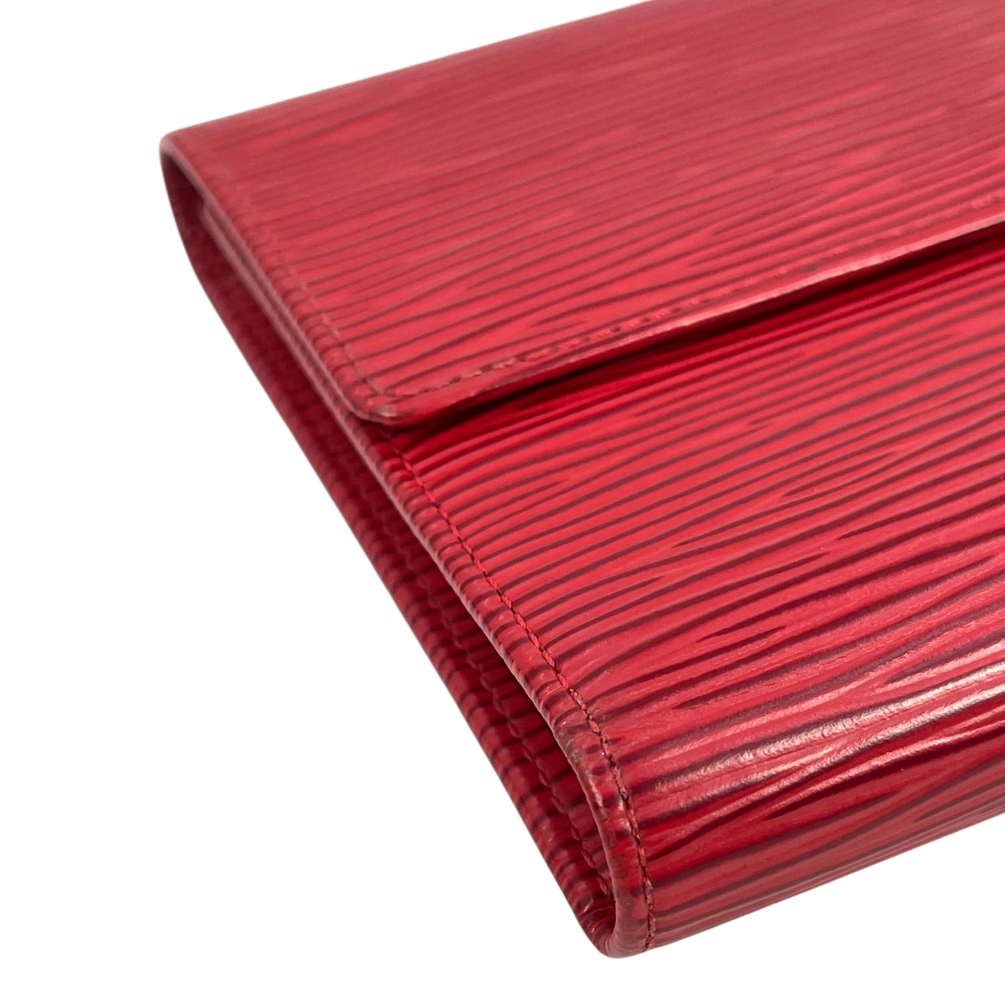 Louis Vuitton ポルトレゾール エテュイ パピエ エピレザー 三つ折り財布 コンパクトウォレット - レッド