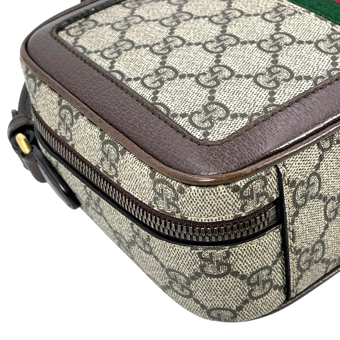 GUCCI オフディア スモール GGスプリーム キャンバス ショルダーバッグ - ブラウン