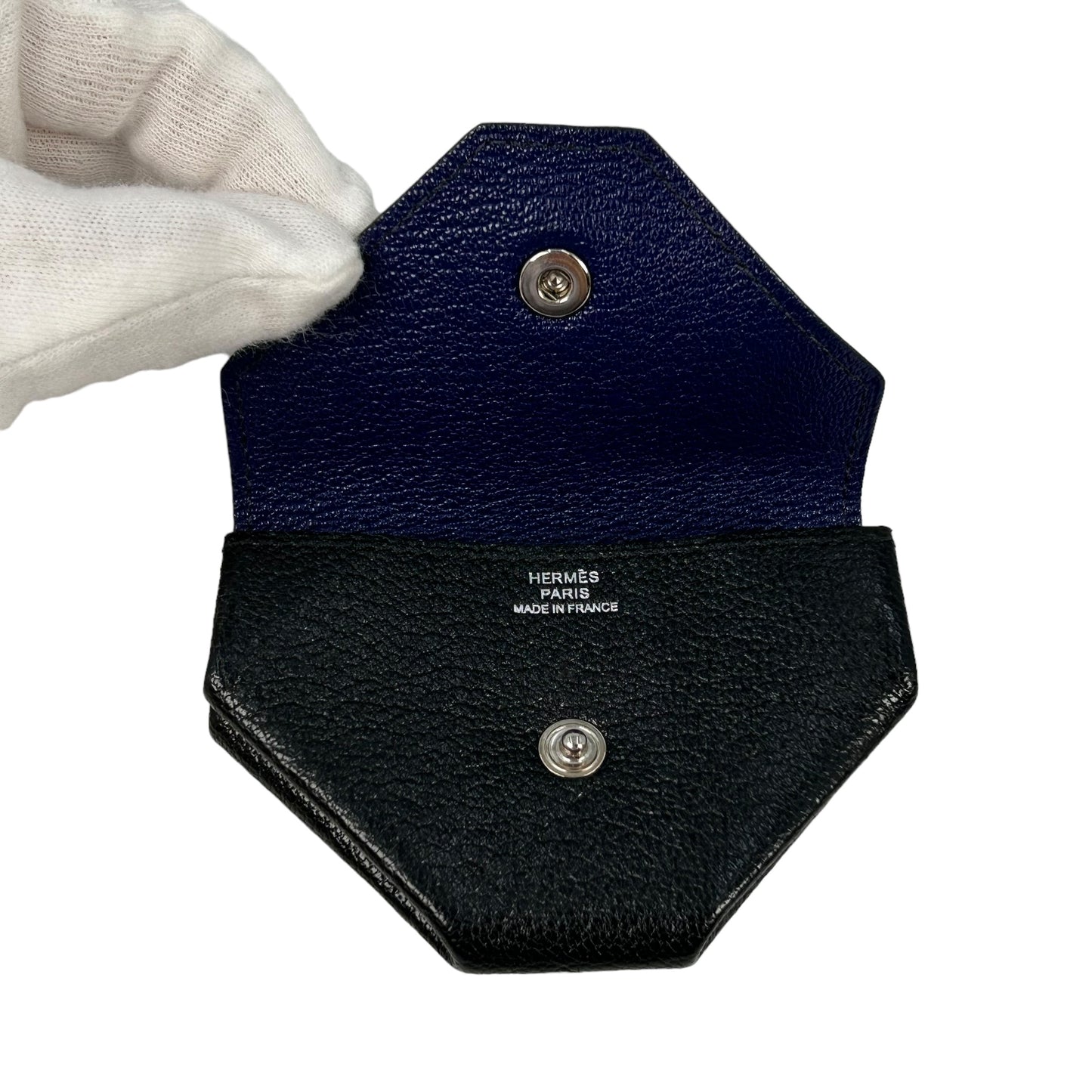 Hermès Levin Quatre Coin Purse Black