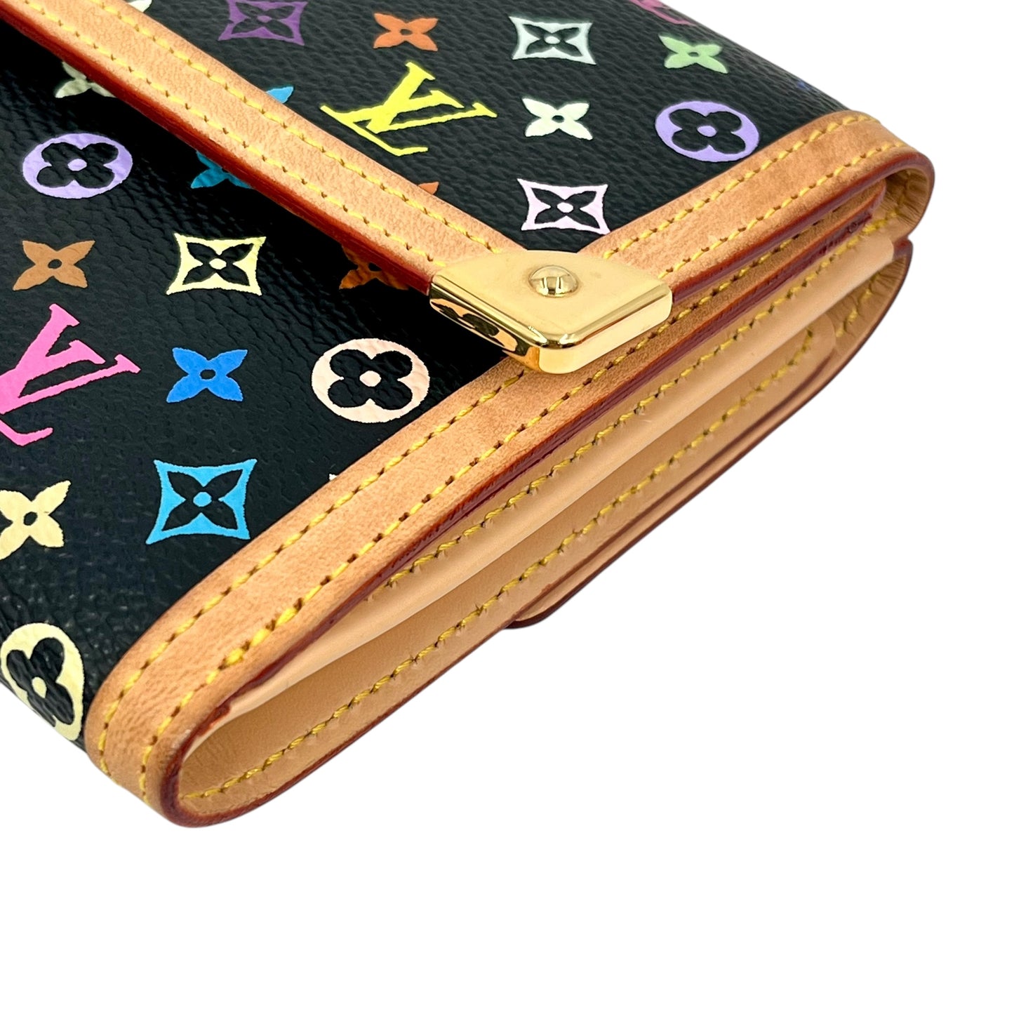 Louis Vuitton Portemone Bie Cult Credit Multicolor Noir