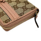 GUCCI GG Canvas Ribbon Round Zip Long Wallet