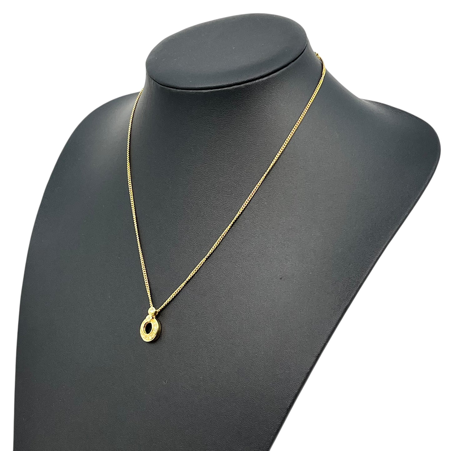 Dior Rhinestone Pendant Necklace
