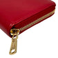 Saint Laurent YSL Logo Leather Round Zip Long Wallet - Red