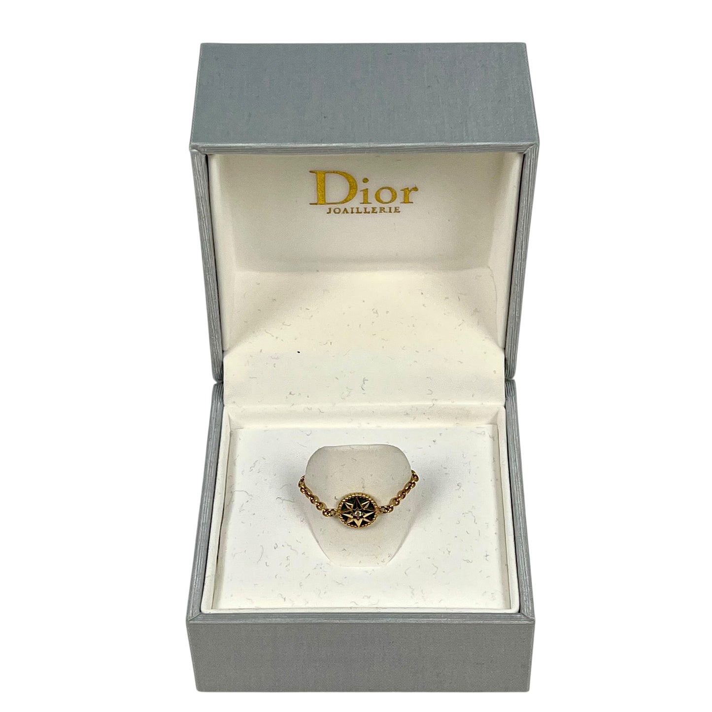 Dior Rose Des Vents Ring 1PD 18KYG Turquoise Jewelry