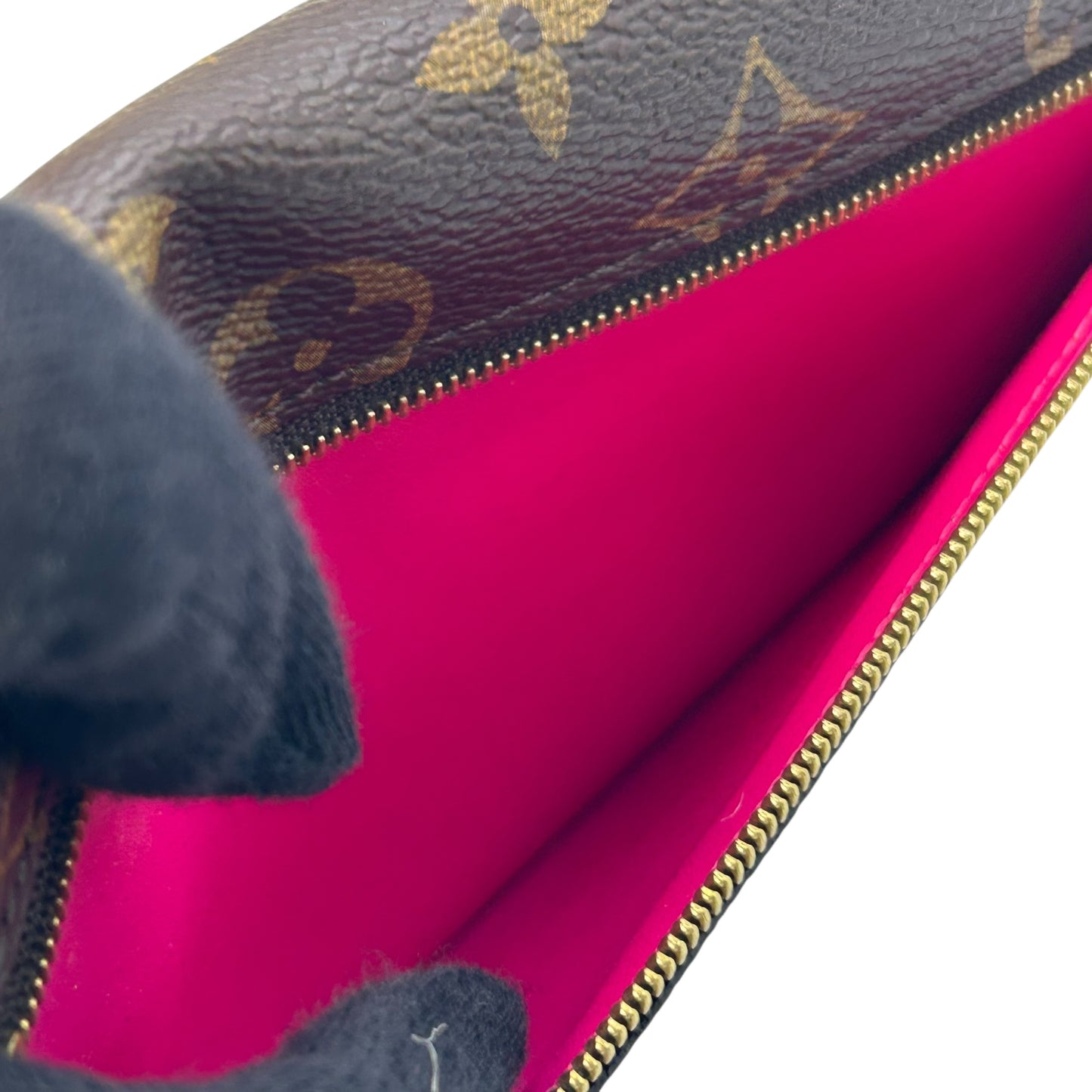 Louis Vuitton Monogram Pochette Week End Chain Wallet - Brown