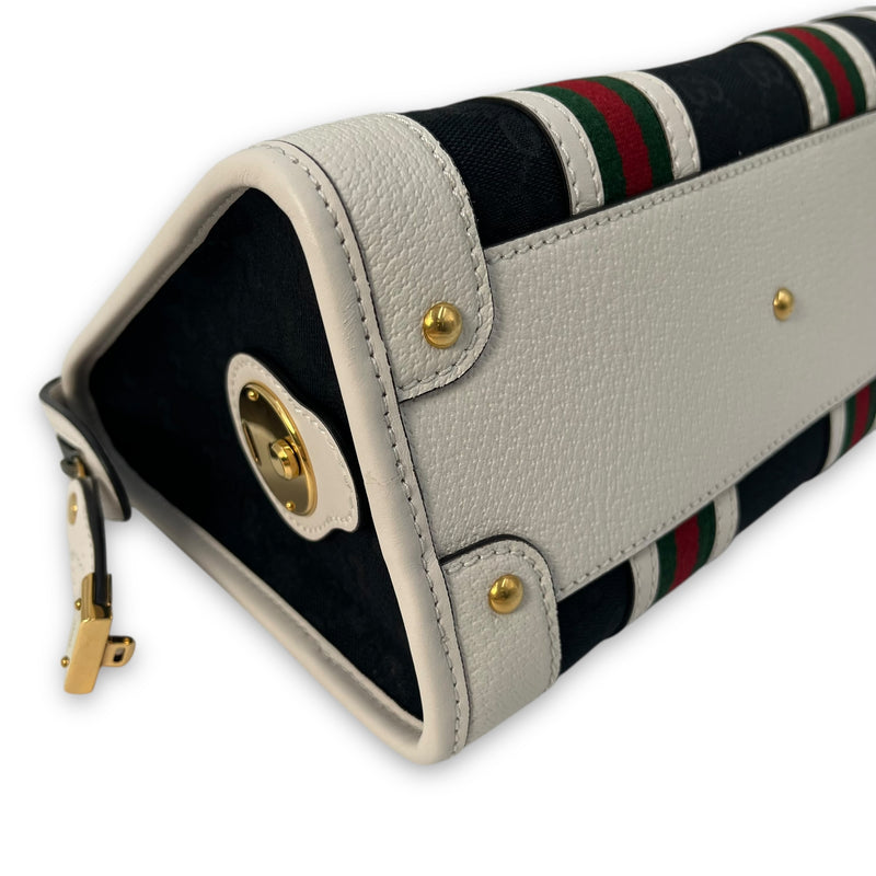 GUCCI GG Canvas Leather Hand Bag Shoulder Bag