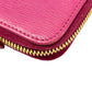 PRADA Round Zip Compact Wallet Coin Purse - Pink