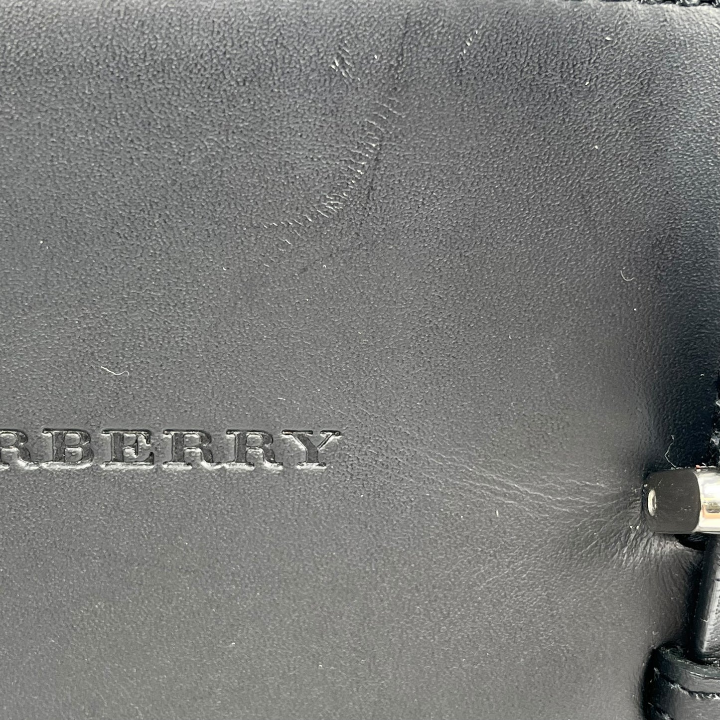 BURBERRY Leather Hand Bag - Black