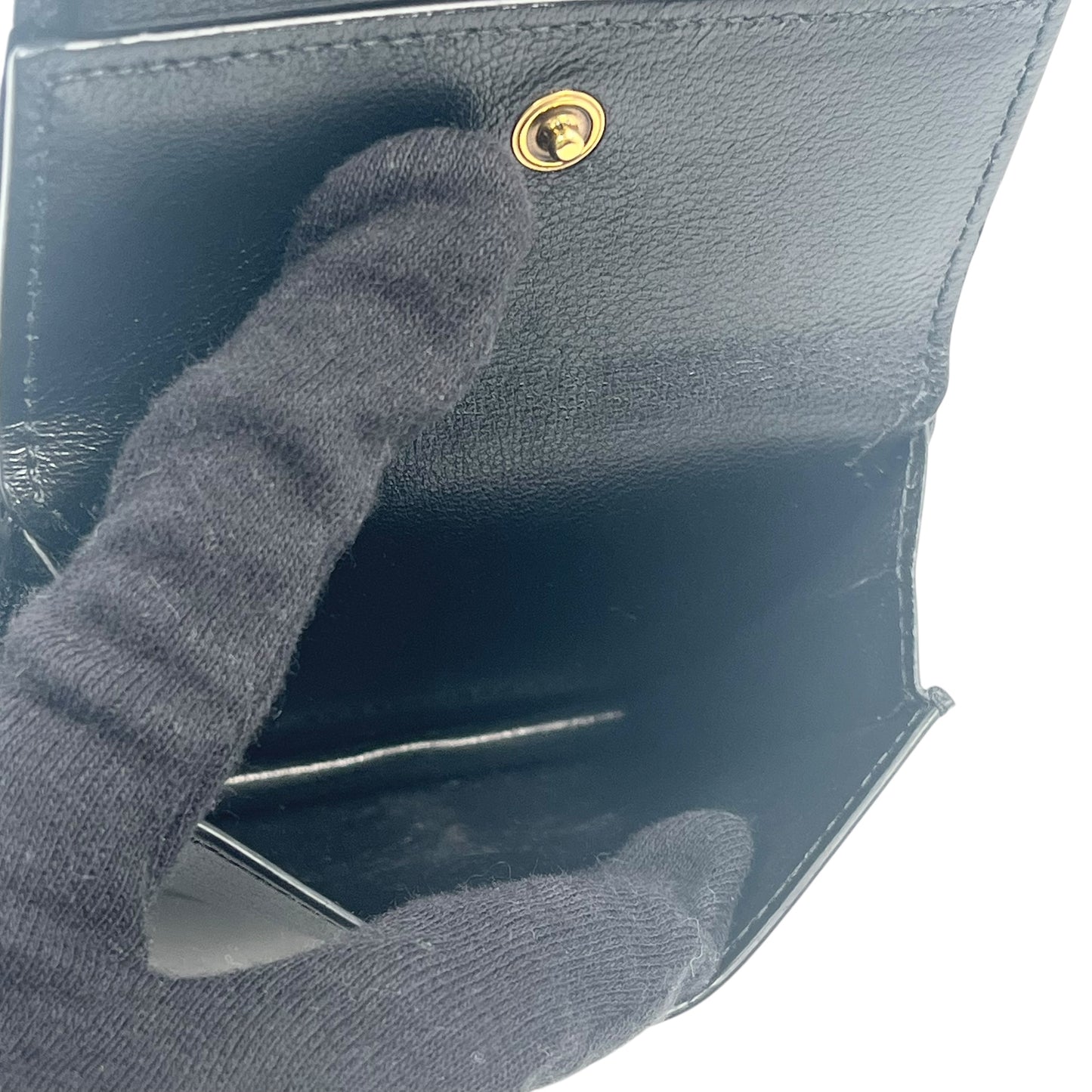 BALENCIAGA Classic Cash Leather Coin Purse Card Case Wallet - Black