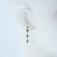 K18 Yellowgold Triple Cross Earring