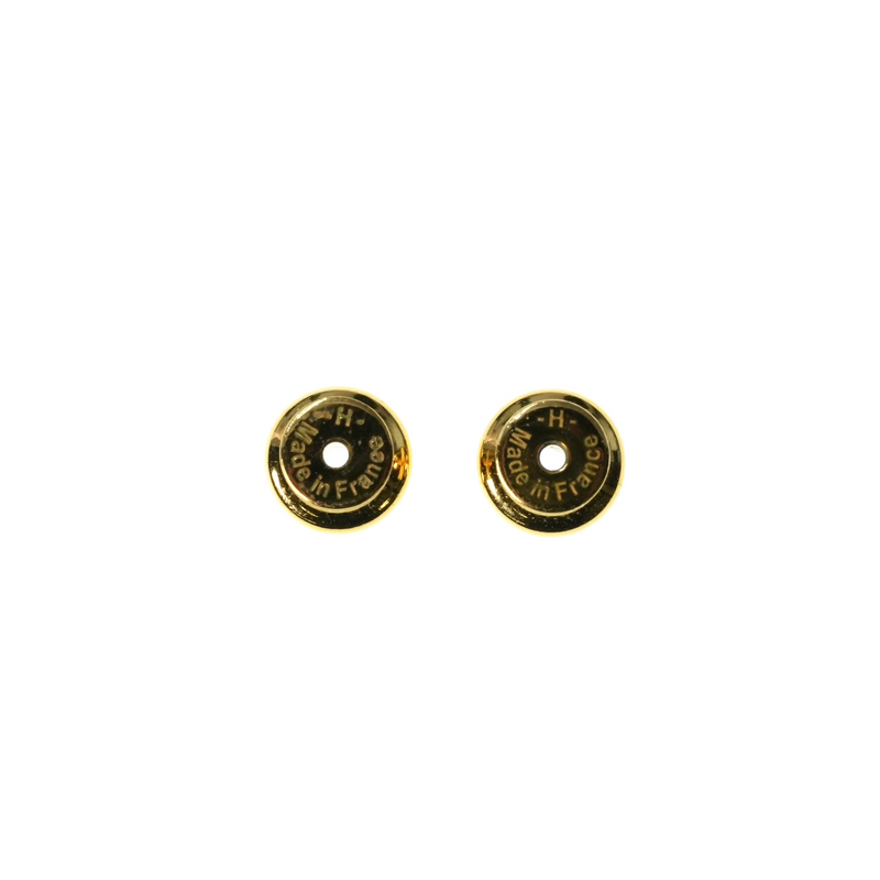 HERMES Cage d' H Cube Earring Orange