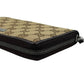 GUCCI Guccissima Round Zipper Long Wallet - Brown