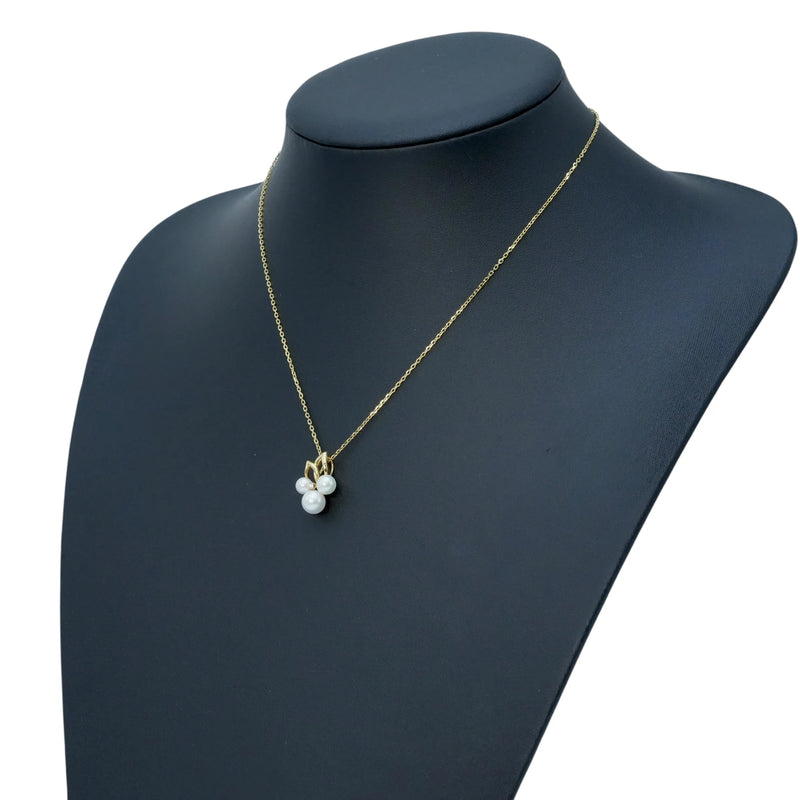 Pearl Diamond Necklace 18KYG Jewelry