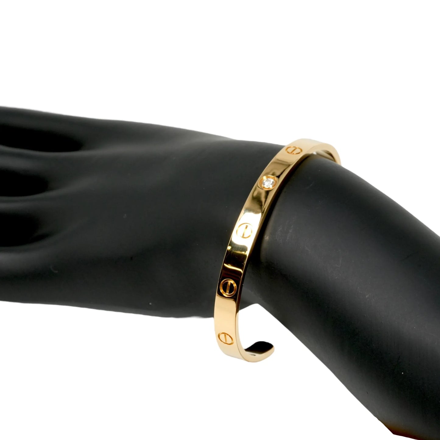 Cartier Love Open Bracelet 1PD Diamond 18KYG Jewelry