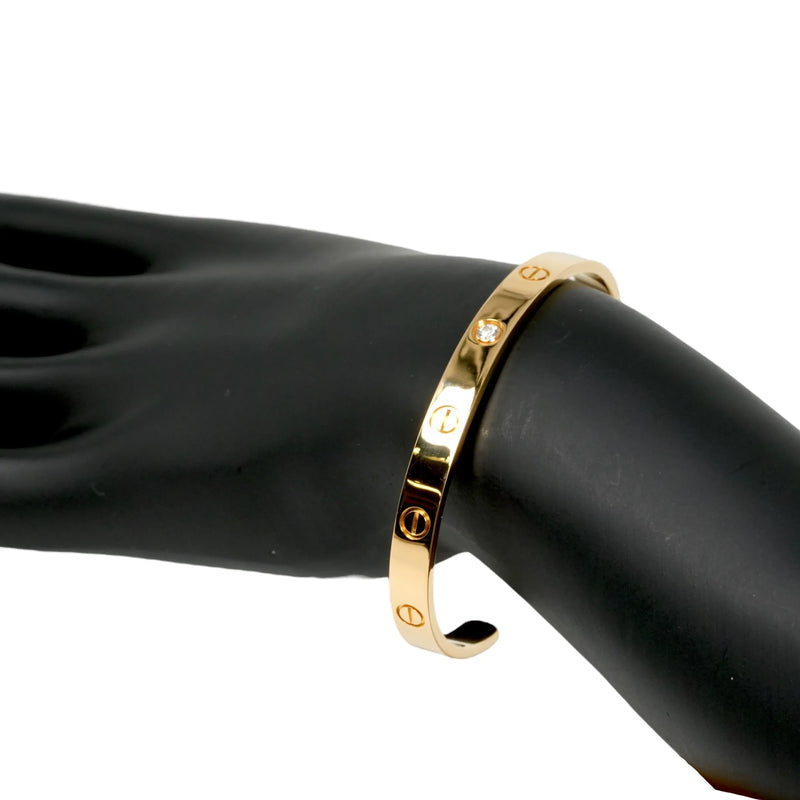 Cartier Love Open Bracelet 1PD Diamond 18KYG Jewelry