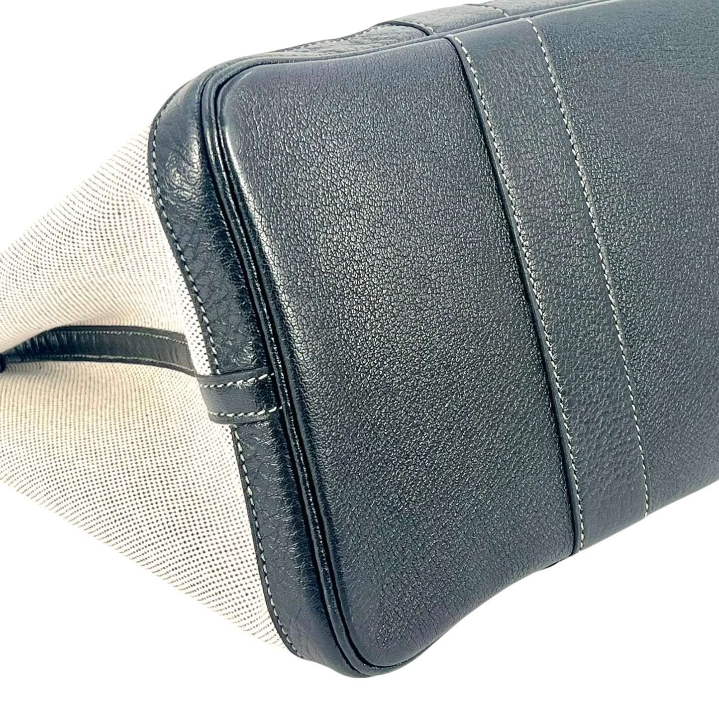 Hermès Garden Party PM ▢J Stamp (2006) Handbag/Tote Bag - Black/Noir 