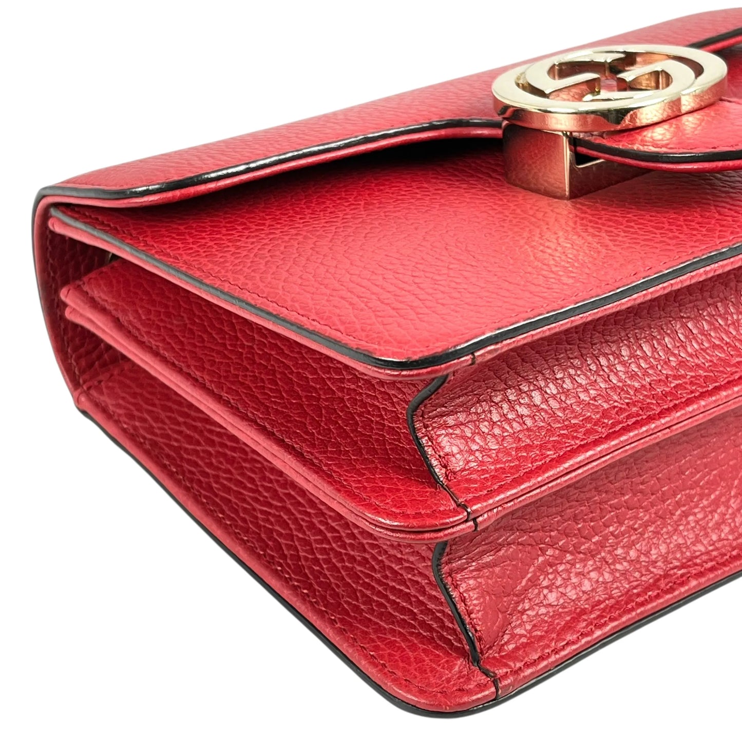 GUCCI Interloking G Shoulder Bag - Red