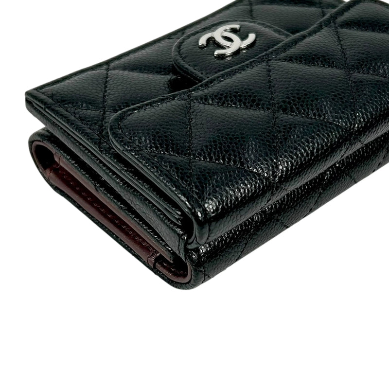 CHANEL Materasse Caviarskin Compact Wallet - Black - 35107