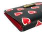 Prada Heart Print Compact Wallet - Black