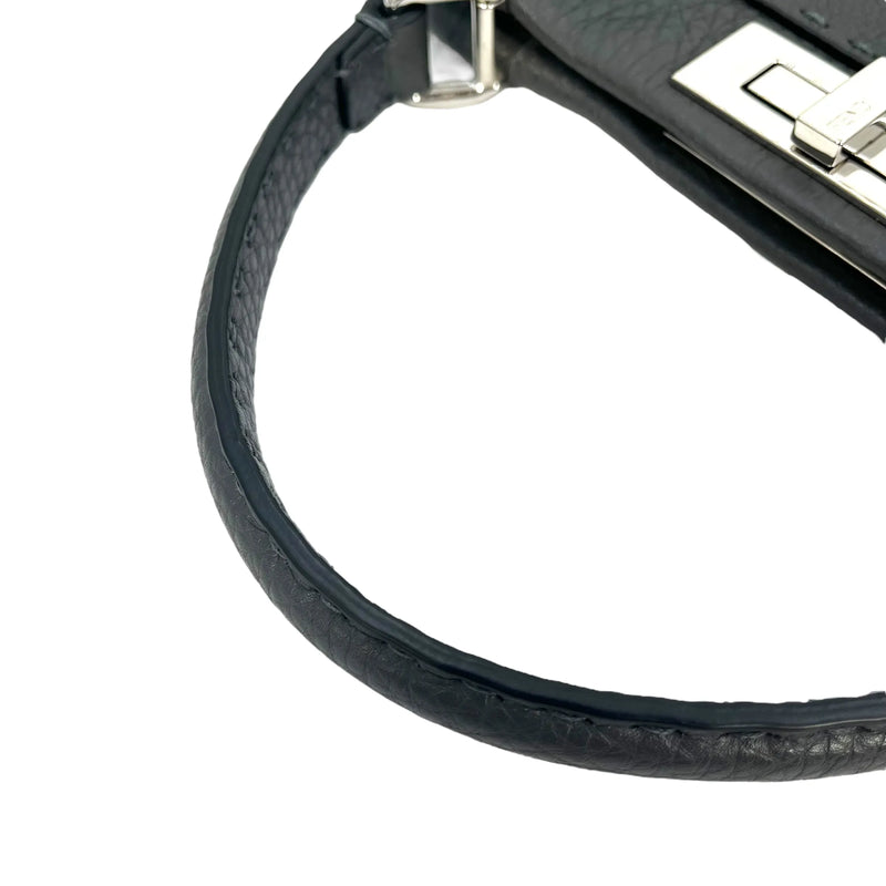 FENDI Peekaboo Leather Hand Bag Shoulder Bag - Gray