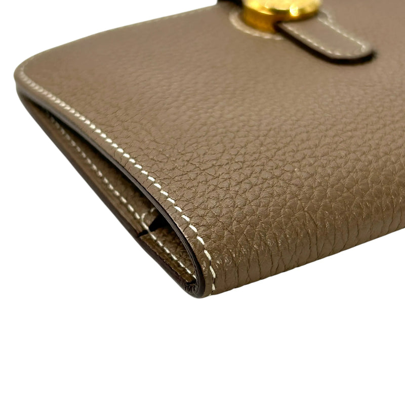 Hermes Dogon Togo Compact Wallet - Brown