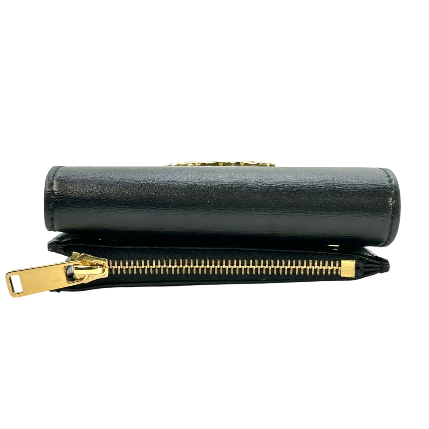 CELINE Compact Wallet With Coin Triomphe In Shiny Calfskin - Black