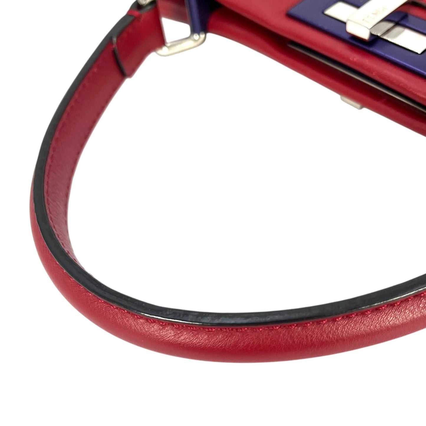 Fendi Peekaboo Iconic Medium Hand Bag Shoulder Bag - Red