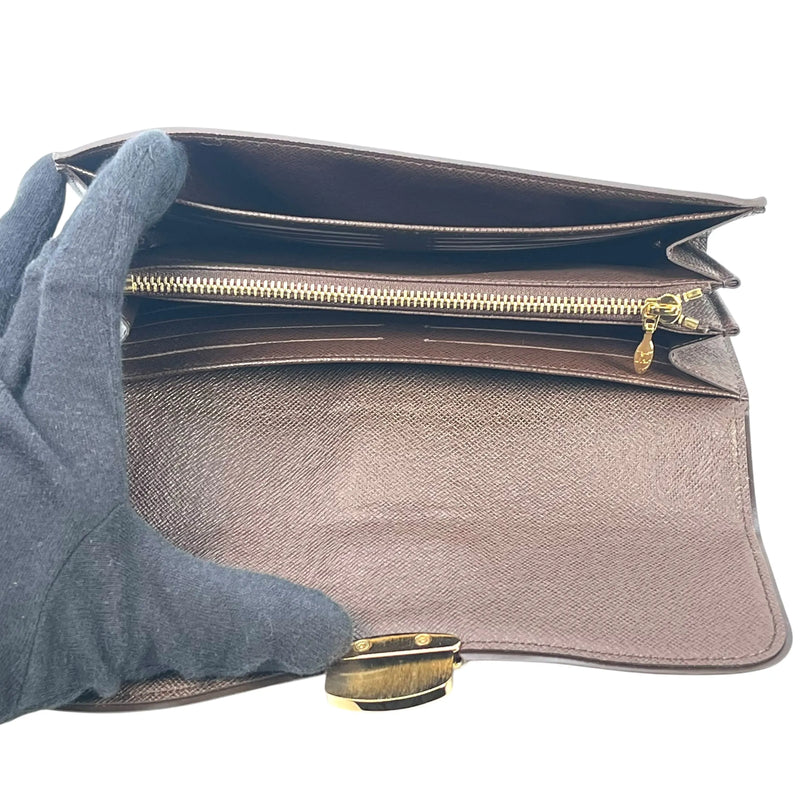 Louis Vuitton Damier Portefeuille Sistina Long Wallet - Brown