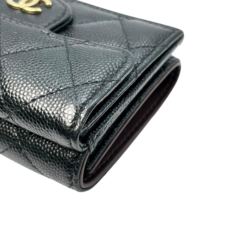 CHANEL Classic Small Flap Compact Wallet Caviar Skin - Black