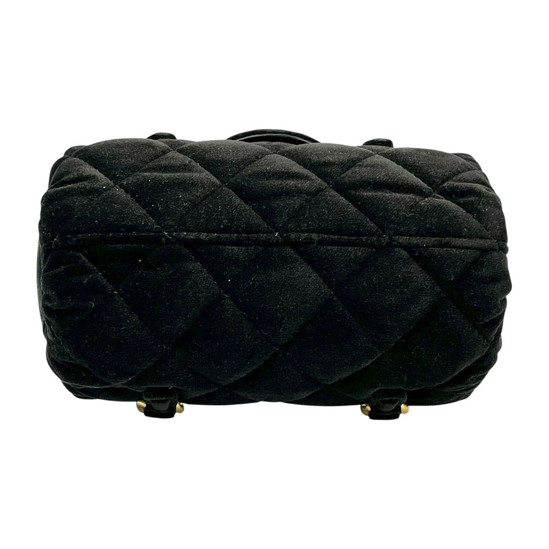 CHANEL Matelasse Boston Velvet Mini Bag Shoulder Bag - Black