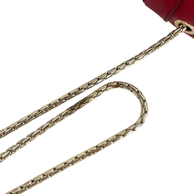 BVLGARI Serpenti Forever Crossbody Bag Chain Shouder Bag - Red