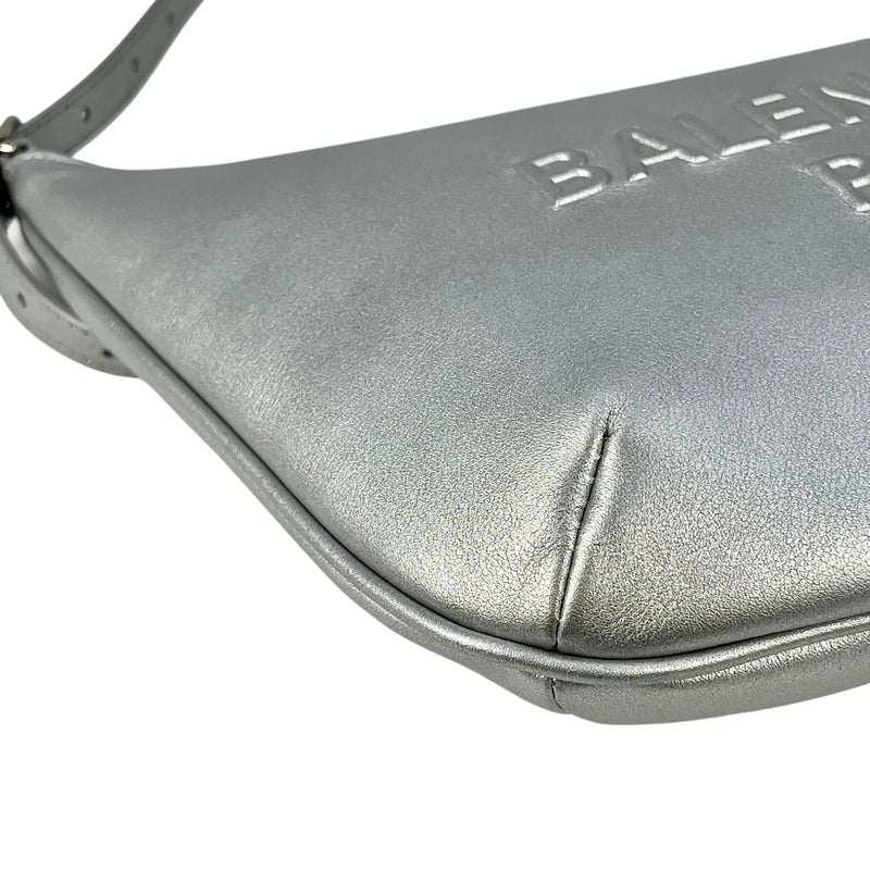 BALENCIAGA Mary Kate Leather Shoulder Bag - Silver