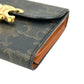 CELINE Triomphe Canvas Small Flap Compact Wallet - Dark Brown 