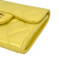 CHANEL Matelasse Classic Flap Lambskin Coin Case - Yellow