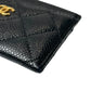 CHANEL Matelasse Caviar Leather Card Case - Black 