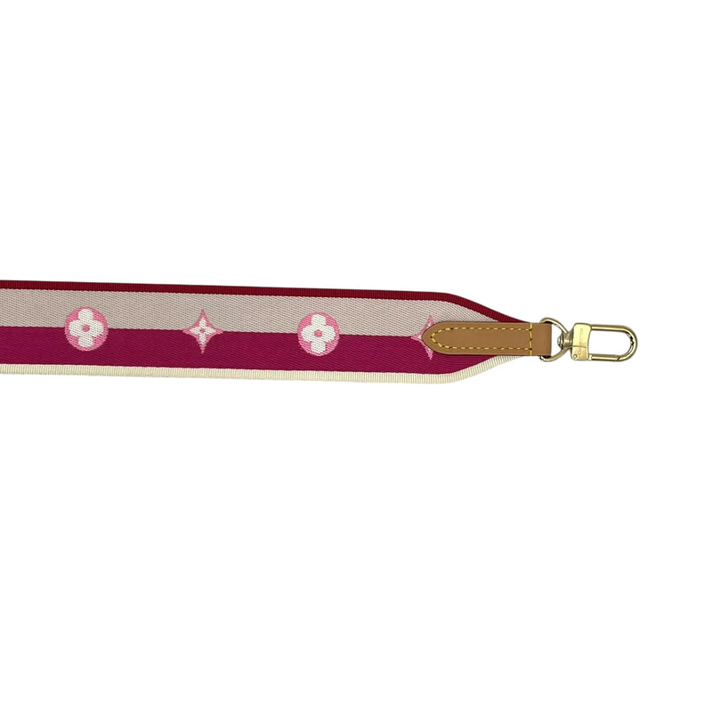 LOUIS VUITTON Bandouliere Jacquard Shoulder Strap - Pink and Beige - 35893
