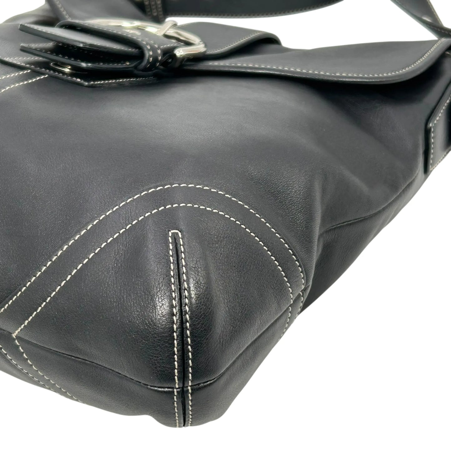 Coach ソーホー クロスボディ メッセンジャー レザー ショルダーバッグ - ブラック