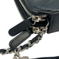 CHANEL Chevron Lambskin Chain Wallet - Black