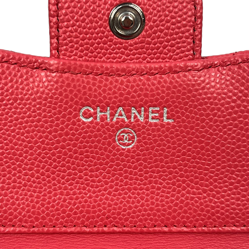 CHANEL Matelasse Caviar Skin Bi-Fold Compact Wallet - Pink
