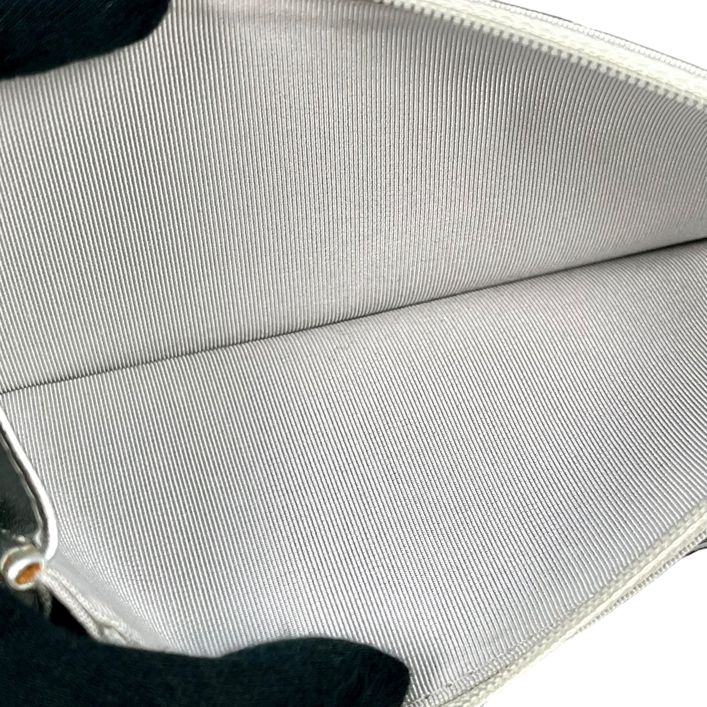 CHANEL Matlass Round Zipper Cocomark Silver