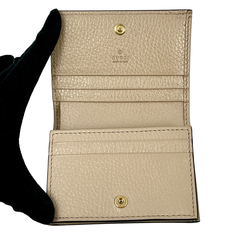 GUCCI GG Marmont Compact Wallet - Beige