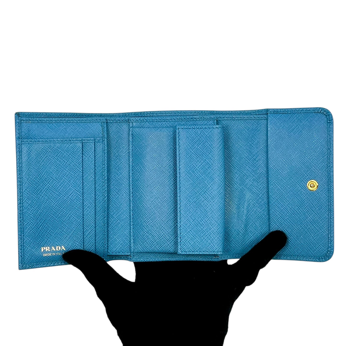 PRADA Saffiano  ribbon Tri-fold wallet