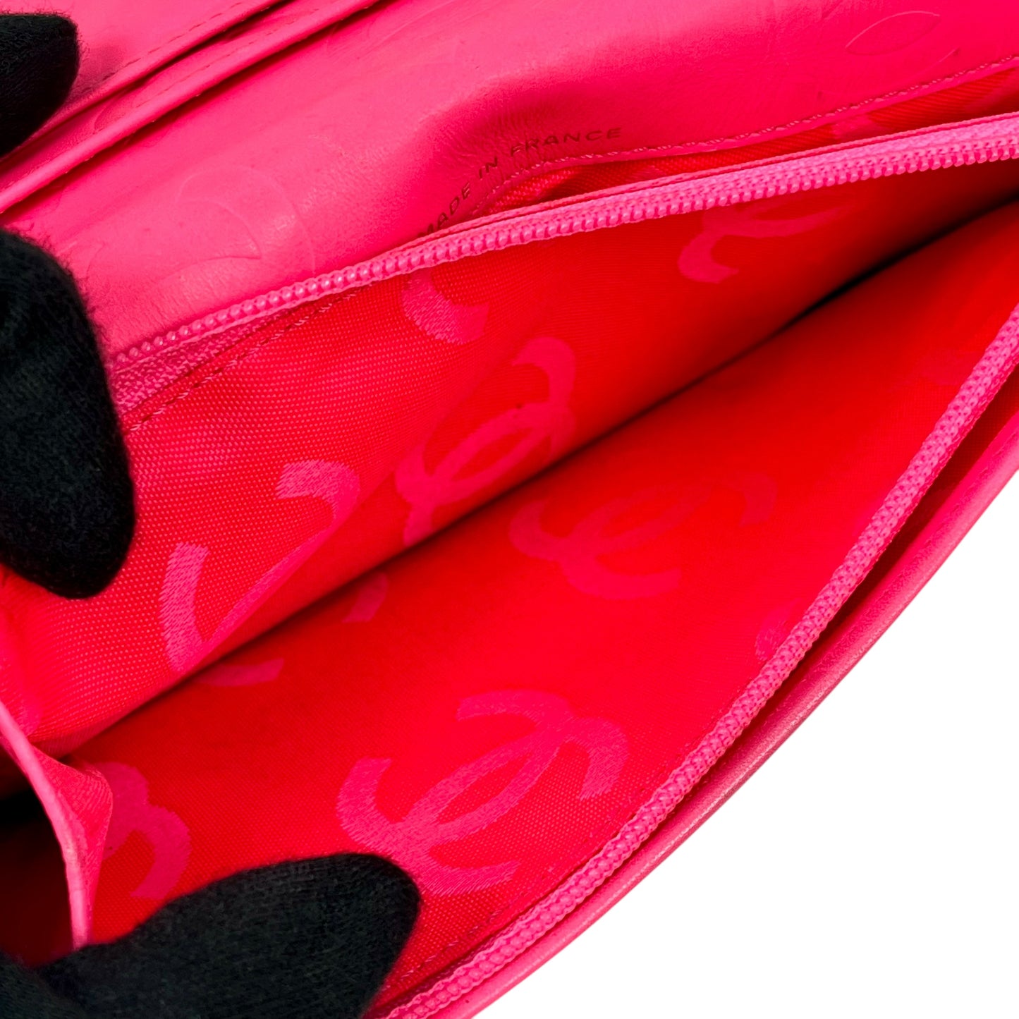 CHANEL Cambon Line Bi-fold long wallet