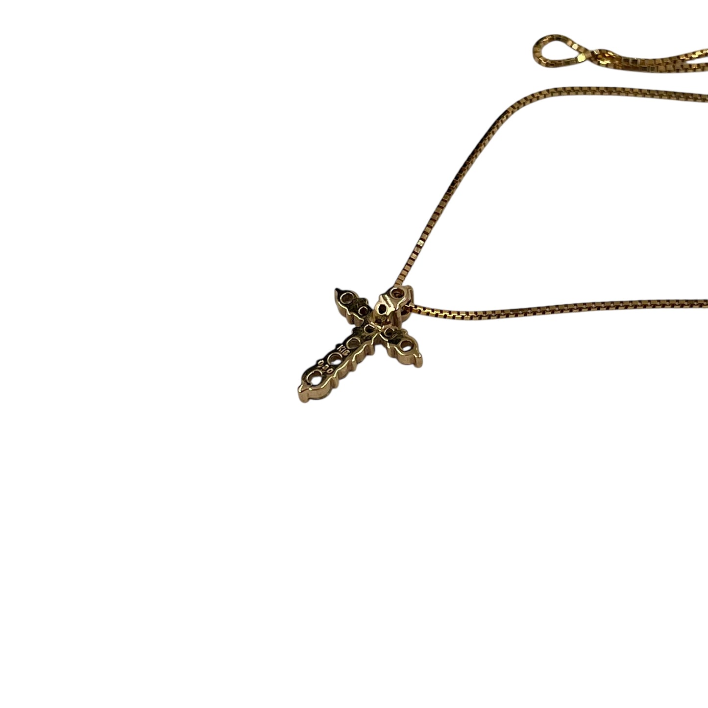 Diamond Cross Pendant Necklace 0.30ct 18K