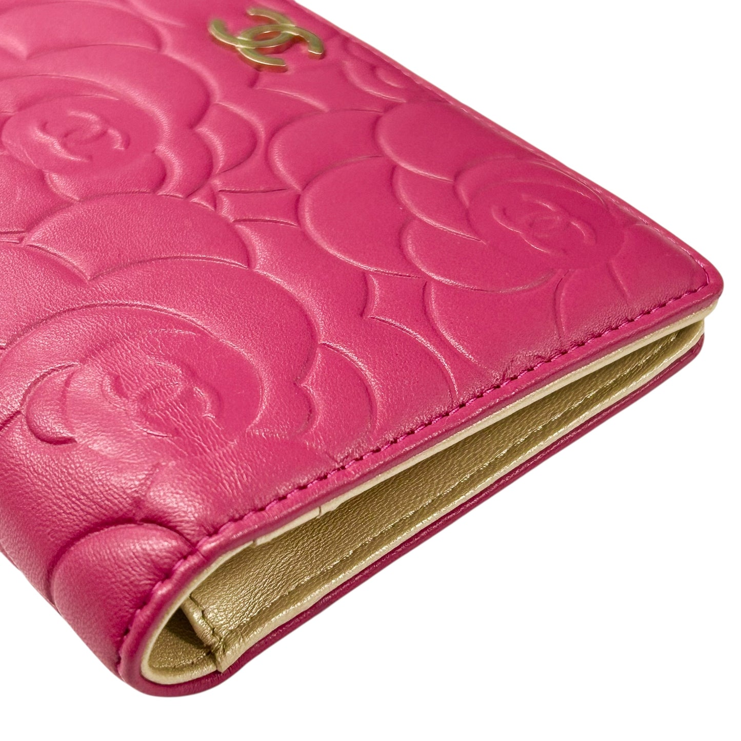 CHANEL Camellia Bi-fold long wallet