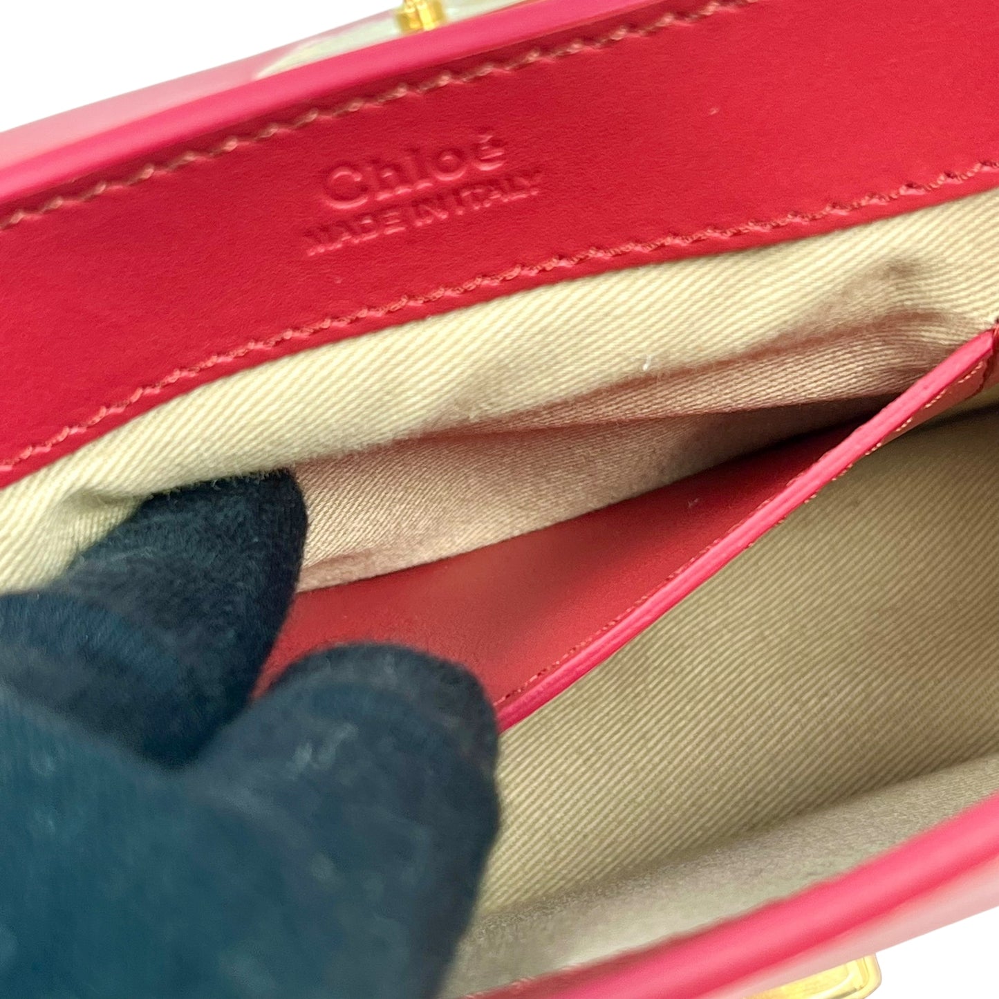 Chloé C Chain Shoulder Bag - Pink×Red