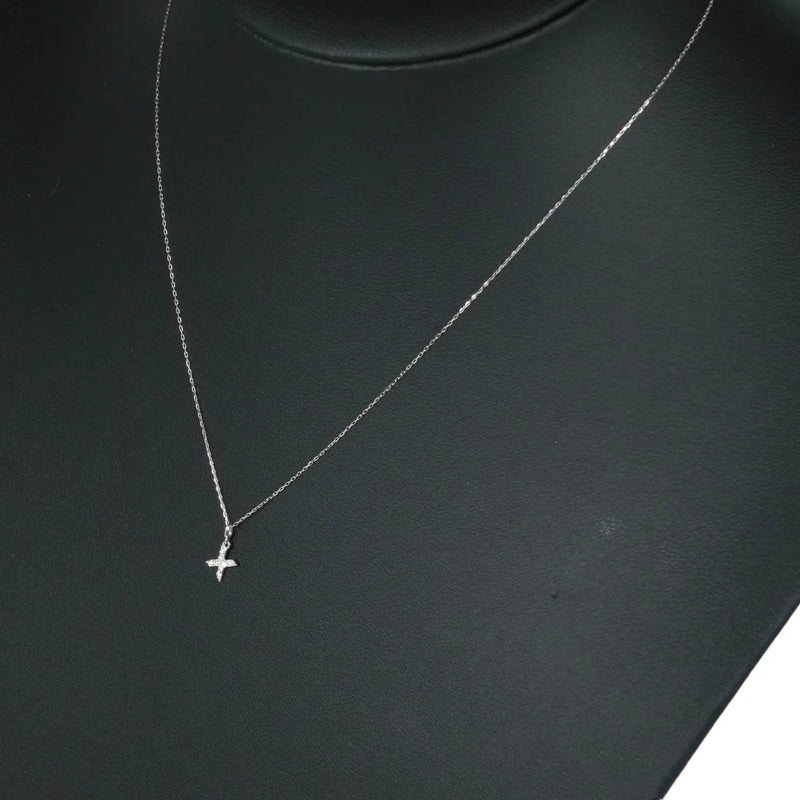 K18WG Cross Necklace