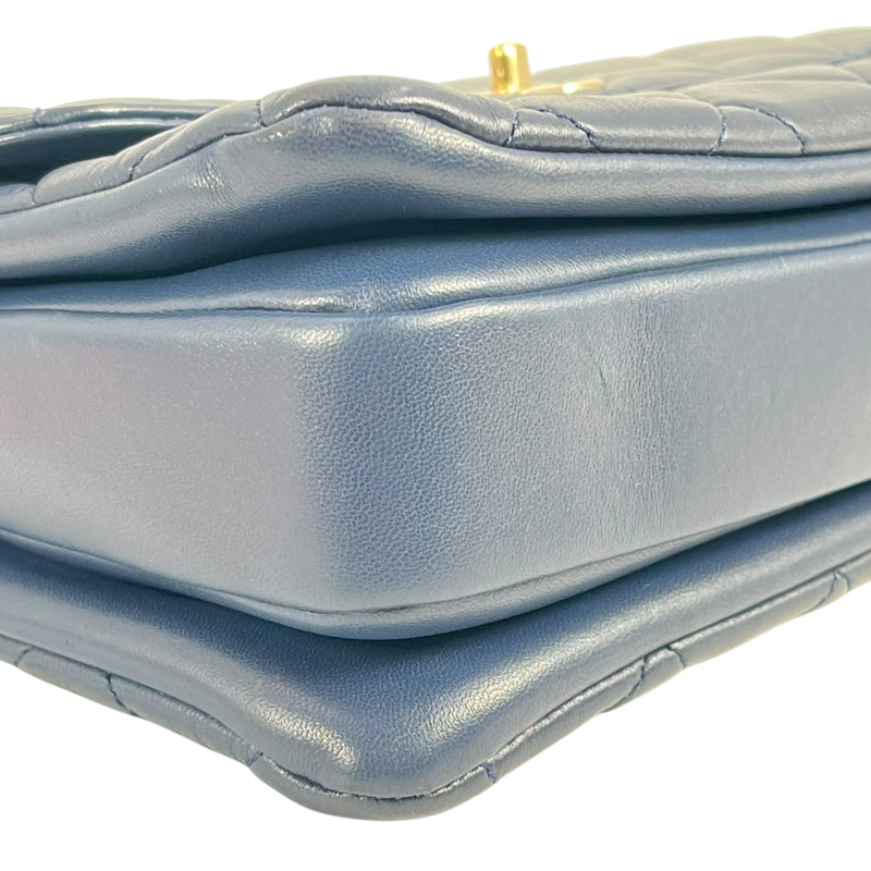 CHANEL Materasse Top Handle Trendy CC Chain Shoulder Bag - Navy