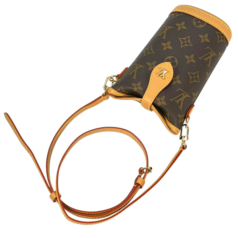 Louis Vuitton Monogram Fold Me Pouch Phone Case Shoulder Bag - Brown